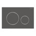 Bild von GEBERIT Sigma20 Betätigungsplatte für 2-Mengen-Spülung #115.882.KM.1 - Platte und Tasten: schwarz Designringe: hochglanz-verchromt