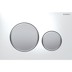 Bild von GEBERIT Sigma20 Betätigungsplatte für 2-Mengen-Spülung #115.882.KH.1 - Platte und Tasten: hochglanz-verchromt Designringe: mattverchromt