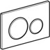 Bild von GEBERIT Sigma20 Betätigungsplatte für 2-Mengen-Spülung #115.882.DW.1 - Platte und Tasten: schwarz Designringe: schwarz matt