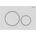 Bild von GEBERIT Sigma20 Betätigungsplatte für 2-Mengen-Spülung #115.882.16.1 - Platte und Tasten: schwarz matt lackiert, easy-to-clean-beschichtet Designringe: schwarz