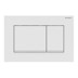 Bild von GEBERIT Sigma30 Betätigungsplatte für 2-Mengen-Spülung #115.883.JT.1 - Platte und Tasten: weiß matt lackiert, easy-to-clean-beschichtet Designstreifen: hochglanz-verchromt
