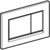 Bild von GEBERIT Sigma30 Betätigungsplatte für 2-Mengen-Spülung #115.883.16.1 - Platte und Tasten: schwarz matt lackiert, easy-to-clean-beschichtet Designstreifen: schwarz
