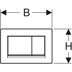 Bild von GEBERIT Sigma30 Betätigungsplatte für 2-Mengen-Spülung #115.883.11.1 - Platte und Tasten: weiß Designstreifen: weiß matt