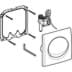 Bild von GEBERIT Urinalsteuerung mit pneumatischer Spülauslösung, Betätigungsplatte aus Kunststoff #115.820.11.5 - weiß-alpin