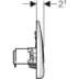Bild von GEBERIT Urinalsteuerung mit pneumatischer Spülauslösung, Betätigungsplatte aus Kunststoff #115.820.11.5 - weiß-alpin