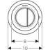 Bild von GEBERIT Typ 01 Fernbetätigung pneumatisch, für 2-Mengen-Spülung, Möbeldrücker hochglanz-verchromt 116.050.21.1