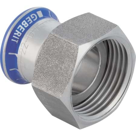 Picture of GEBERIT Mapress Stainless Steel adaptor with union nut made of CrNi steel #35075