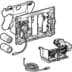 Bild von GEBERIT WC-Steuerung mit elektronischer Spülauslösung, Batteriebetrieb, für Sigma UP-Spülkasten 12 cm, 2-Mengen-Spülung, für externen Taster #115.885.00.6