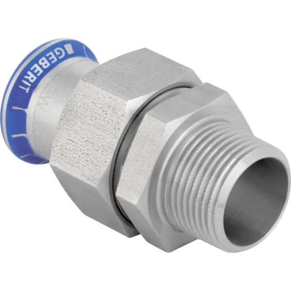 Picture of GEBERIT Mapress Stainless Steel adaptor union with male thread, union nut made of CrNi steel #35364