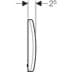 Bild von GEBERIT Urinalsteuerung mit elektronischer Spülauslösung, Netzbetrieb, Abdeckplatte aus Kunststoff #115.817.11.5 - weiß-alpin