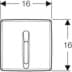 Bild von GEBERIT Urinalsteuerung mit elektronischer Spülauslösung, Netzbetrieb, Abdeckplatte aus Kunststoff #115.817.46.5 - mattverchromt