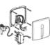 Bild von GEBERIT Urinalsteuerung mit elektronischer Spülauslösung, Netzbetrieb, Abdeckplatte aus Kunststoff #115.817.46.5 - mattverchromt