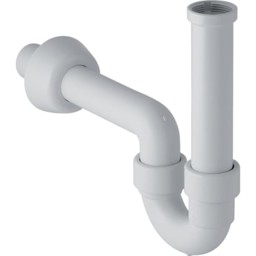 Picture of GEBERIT pipe bend connector for washbasin and bidet, horizontal outlet #151.100.11.1 - white-alpine