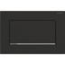 Bild von GEBERIT Sigma30 Betätigungsplatte für Spül-Stopp-Spülung, verschraubbar #115.893.14.1 - Platte und Taste: schwarz matt lackiert, easy-to-clean-beschichtet Designstreifen: hochglanz-verchromt