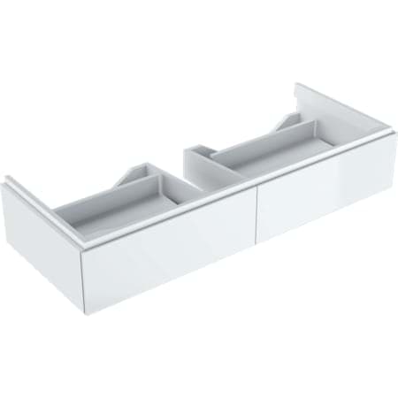 Picture of GEBERIT Xeno² cabinet for washbasin, with width from 120 cm, with two drawers white / high-gloss coated #500.517.01.1