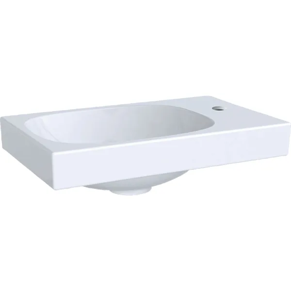 GEBERIT Acanto el yıkama lavabo bataryası delikli sağ beyaz / KeraTect #500.635.01.8 resmi