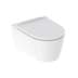 Bild von GEBERIT ONE Set Wand-WC Tiefspüler, geschlossene Form, TurboFlush, mit WC-Sitz #500.201.01.1 - WC-Keramik: weiß / KeraTect Designabdeckung: weiß
