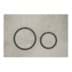 Bild von GEBERIT Sigma21 Betätigungsplatte für 2-Mengen-Spülung, Metallfarbe schwarzchrom #115.651.JV.1 - Grundplatte und Designringe: schwarzchrom Deckplatte und Tasten: Betonoptik