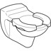 Bild von GEBERIT Bambini Wand-WC für Kinder, Tiefspüler, mit Sitzauflagen WC-Keramik: weiß Sitzauflage: achatgrau 201715000