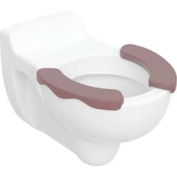 Bild von GEBERIT Bambini Wand-WC für Kinder, Tiefspüler, mit Sitzauflagen #201715000 - WC-Keramik: weiß Sitzauflage: achatgrau