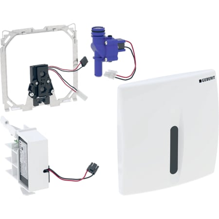 εικόνα του GEBERIT urinal flush control with electronic flush actuation, mains operation, plastic cover plate #115.817.11.5 - white-alpine