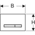 Bild von GEBERIT Sigma50 Betätigungsplatte für 2-Mengen-Spülung, Metallfarbe Messing #115.672.11.2 - Grundplatte und Tasten: Messing Deckplatte: weiß