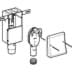 Bild von GEBERIT UP-Geruchsverschluss für Geräte, mit zwei Anschlüssen, Wandeinbaukasten und Abdeckplatte #152.233.00.1