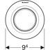 Bild von GEBERIT Typ 01 Fernbetätigung pneumatisch, für 1-Mengen-Spülung, UP-Drücker weiß 116.040.11.1
