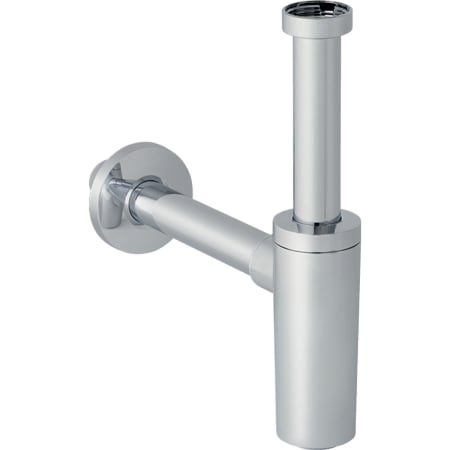Picture of GEBERIT immersion pipe odour trap for washbasin, horizontal outlet #151.034.21.1 - high-gloss chrome-plated