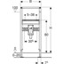 Bild von GEBERIT Duofix Element für Waschtisch, 112 cm, Standarmatur, mit UP-Geruchsverschluss #111.480.00.1