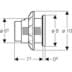 Bild von GEBERIT Typ 01 Fernbetätigung pneumatisch, für 2-Mengen-Spülung, Möbeldrücker #116.050.11.1 - weiß