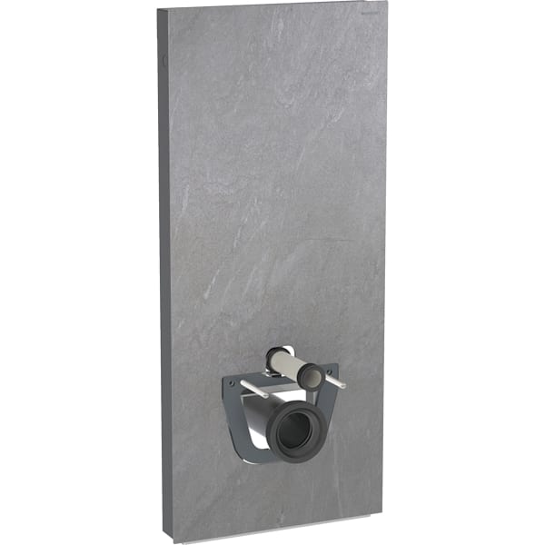 Picture of GEBERIT Monolith sanitary module for wall-hung WC, 114 cm, front panel made of stoneware Front cladding: Stoneware slate look Side cladding: black chrome aluminium #131.031.00.5