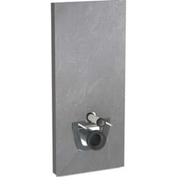 εικόνα του GEBERIT Monolith sanitary module for wall-hung WC, 114 cm, front panel made of stoneware Front cladding: Stoneware slate look Side cladding: black chrome aluminium #131.031.00.5