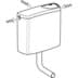 Bild von GEBERIT AP140 AP-Spülkasten Spül-Stopp-Spülung, Wasseranschluss seitlich oder hinten mittig, mit verschraubtem Spülkastendeckel #140.014.11.1 - weiß-alpin