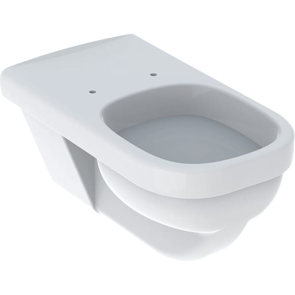 Picture of GEBERIT Renova Comfort Square wall-hung WC, flat flush, extended projection #208550600 - white / KeraTect
