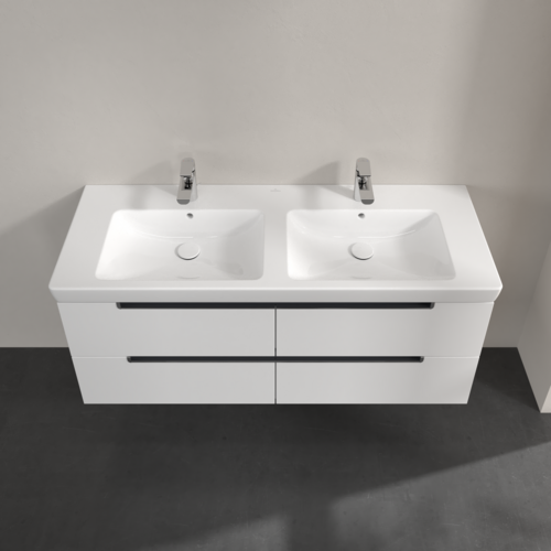 Bild von VILLEROY BOCH Subway 2.0 Waschbeckenunterschrank, 4 Auszüge, 1287 x 520 x 449 mm, Glossy White #A69910DH