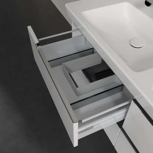 Bild von VILLEROY BOCH Subway 2.0 Waschbeckenunterschrank, 4 Auszüge, 1287 x 520 x 449 mm, Glossy White #A69910DH