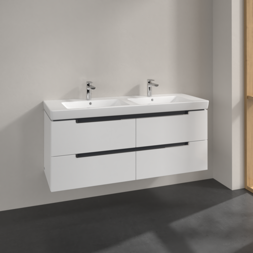 Bild von VILLEROY BOCH Subway 2.0 Waschbeckenunterschrank, 4 Auszüge, 1287 x 520 x 449 mm, Glossy White #A69910DH