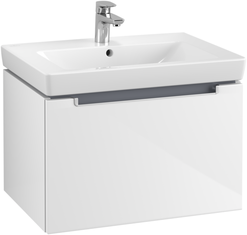 Picture of VILLEROY BOCH Subway 2.0 Vanity unit, 1 drawer, 637 x 420 x 454 mm, Glossy White #A68800DH