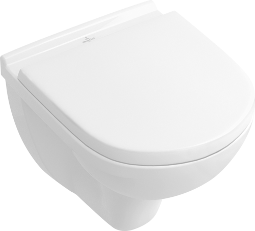 Bild von VILLEROY BOCH O.novo Tiefspül-WC Compact, wandhängend, Weiß Alpin CeramicPlus 568810R1