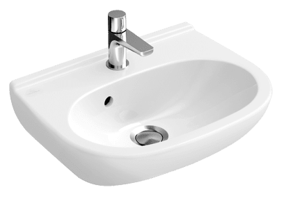 Bild von VILLEROY BOCH O.novo Handwaschbecken Compact, 450 x 350 x 170 mm, Weiß Alpin CeramicPlus, ohne Überlauf 536046R1