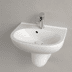 Bild von VILLEROY BOCH O.novo Handwaschbecken Compact, 500 x 400 x 180 mm, Weiß Alpin CeramicPlus, mit Überlauf 536050R1