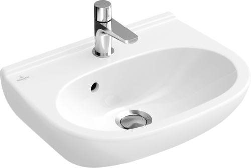 Bild von VILLEROY BOCH O.novo Handwaschbecken Compact, 360 x 270 x 160 mm, Weiß Alpin CeramicPlus, ohne Überlauf 536037R1