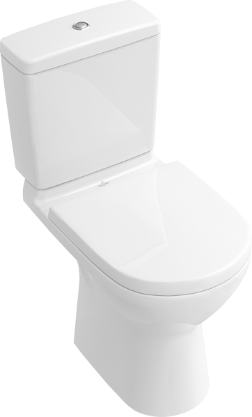 Bild von VILLEROY BOCH O.novo Tiefspül-WC für Kombination, bodenstehend, Weiß Alpin CeramicPlus 566110R1