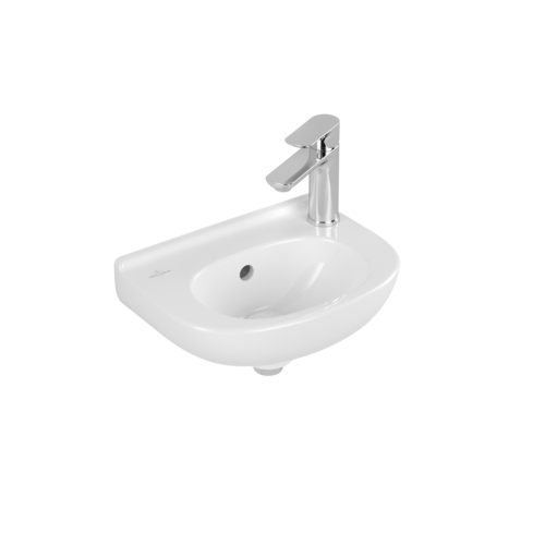 Зображення з  VILLEROY BOCH O.novo Compact wash hand basin, 360 x 270 x 160 mm, white alpine, with overflow #53603901