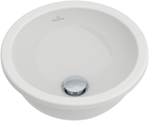 Picture of VILLEROY BOCH Loop & Friends built-in washbasin, 390 x 390 x 185 mm, white Alpine, with overflow, unpolished #61403901