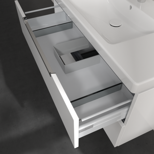 Bild von VILLEROY BOCH Subway 2.0 Waschbeckenunterschrank, 2 Auszüge, 987 x 520 x 449 mm, Glossy White A69710DH