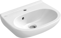 Bild von VILLEROY BOCH O.novo Handwaschbecken Compact, 450 x 350 x 170 mm, Weiß Alpin CeramicPlus, mit Überlauf #536045R1