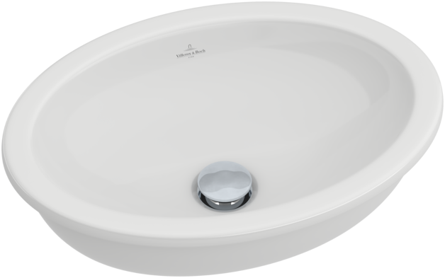 Picture of VILLEROY BOCH Loop & Friends built-in washbasin, 505 x 360 x 185 mm, white Alpine, with overflow, unpolished #61551001