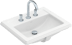 Bild von VILLEROY BOCH Hommage Einbauwaschbecken, 630 x 525 x 203 mm, Weiß Alpin CeramicPlus, mit Überlauf, ungeschliffen 7102A1R1